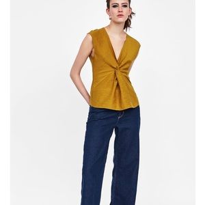 NWT Knotted V-Neck top